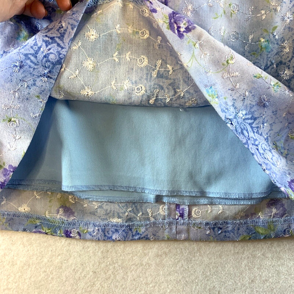 Vintage Y2K 90s Womens Mini Skirt Sz Purple Fairy Softgirl Coquette Cottage - Picture 4 of 10